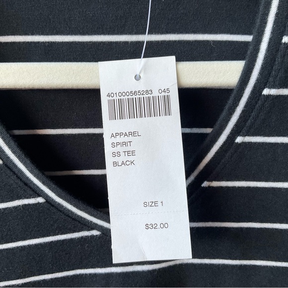 Chico’s Apparel Spirit Short Sleeve Tee Black; NWT; M/8 - Picture 9 of 12